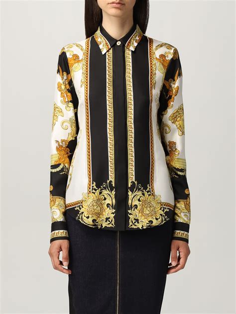 versace silk shirts womens|Versace silk shirt sale.